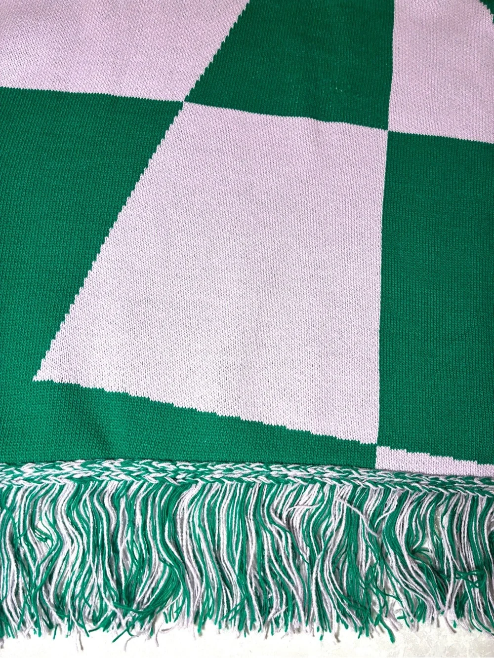 Manychat x Berq Studio Ltd Edition Woven Fringed Throw Blanket with Carry Strap